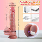 Premium Gerçekçi Dokulu 22 Cm Hareketli Dildo - Görsel 3