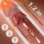 Premium Sıvı Silikon Uzaktan Kumandalı Teleskopik ve Isıtmalı Realistik Dildo İleri Geri Hareketli Vibratör - Görsel 5