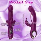 Twin Star 3'ü 1 Arada Akıllı Ekranlı Tavşan Vibratör - 10 Modlu G-Noktası ve Klitoris Uyarıcı, Su Geçirmez Çift Motorlu Dildo - Görsel 5